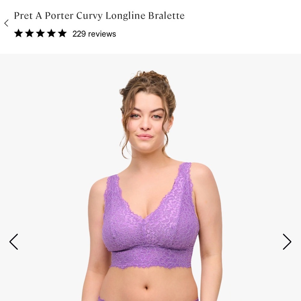 Cosabella Curvy Pret-a-porter longline bralette. New